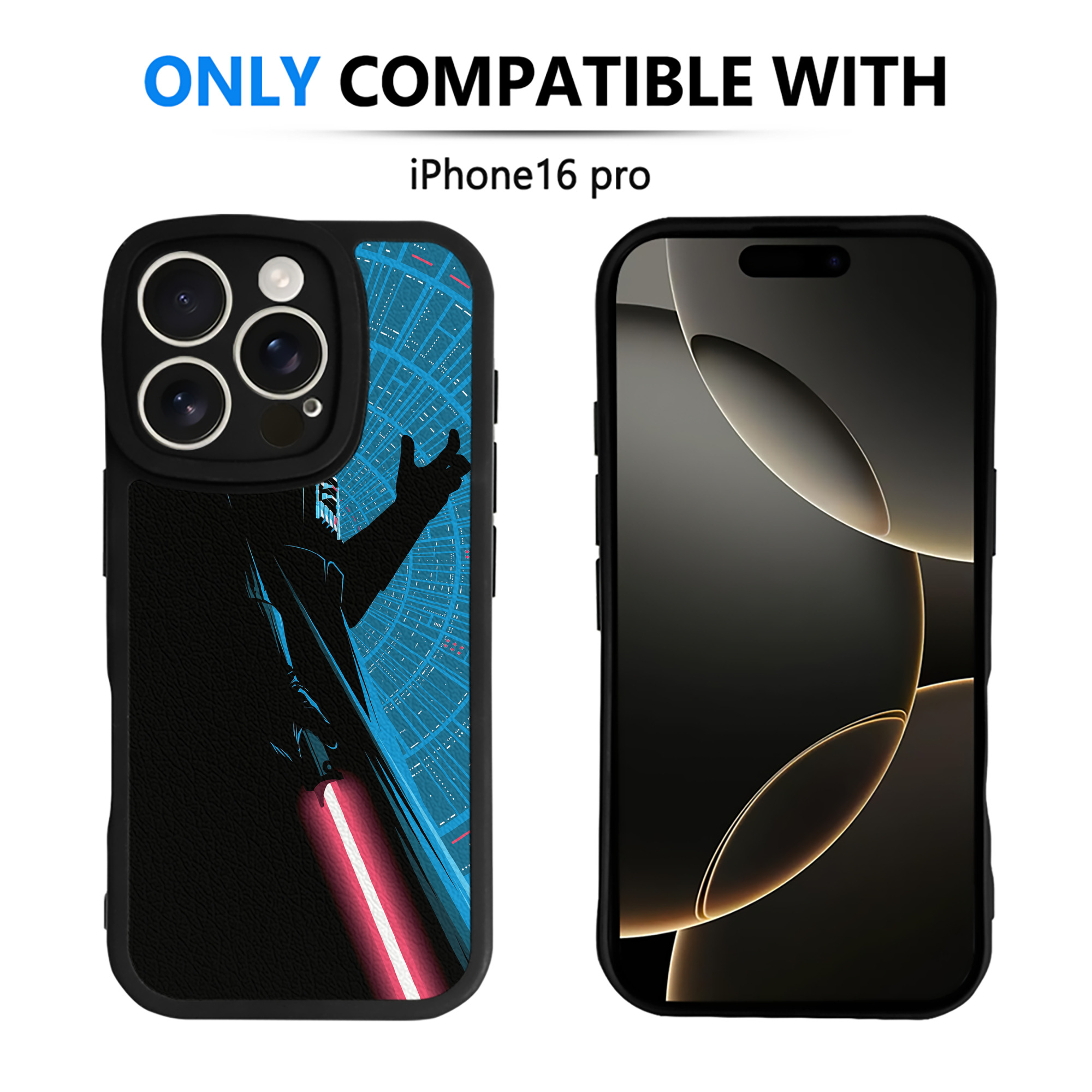 （画像用） スター・ウォーズ Star Wars 【iPhone 16シリーズ対応】シリコンスマホケース（レザー調） 材質：シリコン